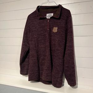 Alaska Chicks long sleeve half zip , maroon burgundy size small